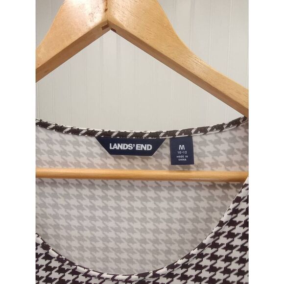 Lands End, houndstooth Jersey dress. Size medium - Picture 3 of 4